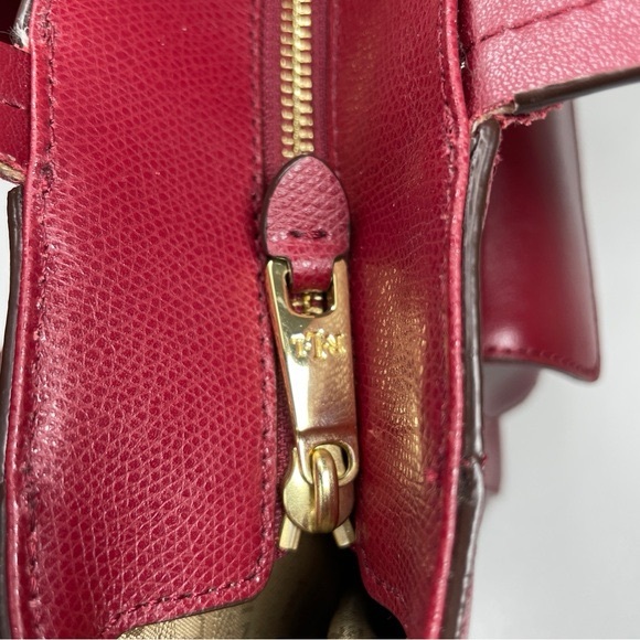 New Lauren Ralph Lauren RLL Red LeatherTote - Picture 8 of 11